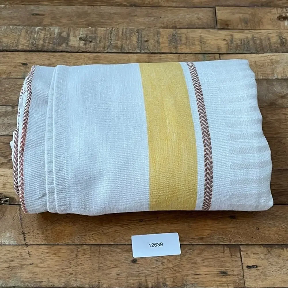 Thomas O'Brien Vintage Modern Striped Linen Blend Tablecloth 73” x 84”
